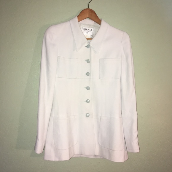 Rare Chanel Tiffany blue blazer sz 38 - Picture 2 of 7